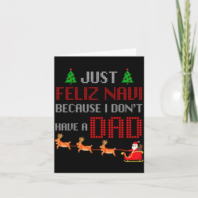 Cartão Apenas Feliz Navi Porque Não Tenho Um Pai Divertid (Frente)