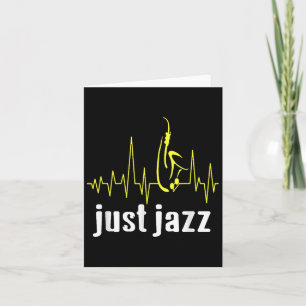 Cartão Apenas Jazz Saxofone Música Ritmo Cardíaco Legal