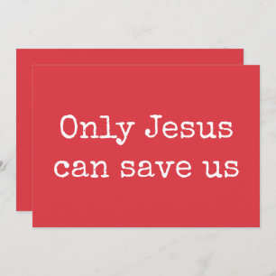 Cartão Apenas Jesus Pode Nos Salvar A Mensagem V2 do Evan