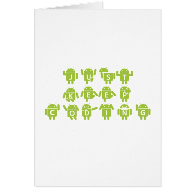 Cartão Apenas mantenha codificar (o inseto Droid rotula a (Frente)