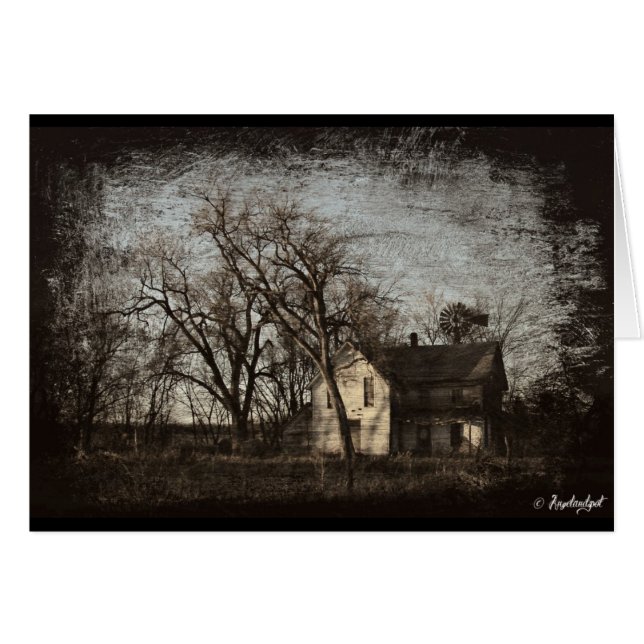 Cartão Apenas Memórias Permanecem, Fazenda Abandonada (Frente Horizontal)