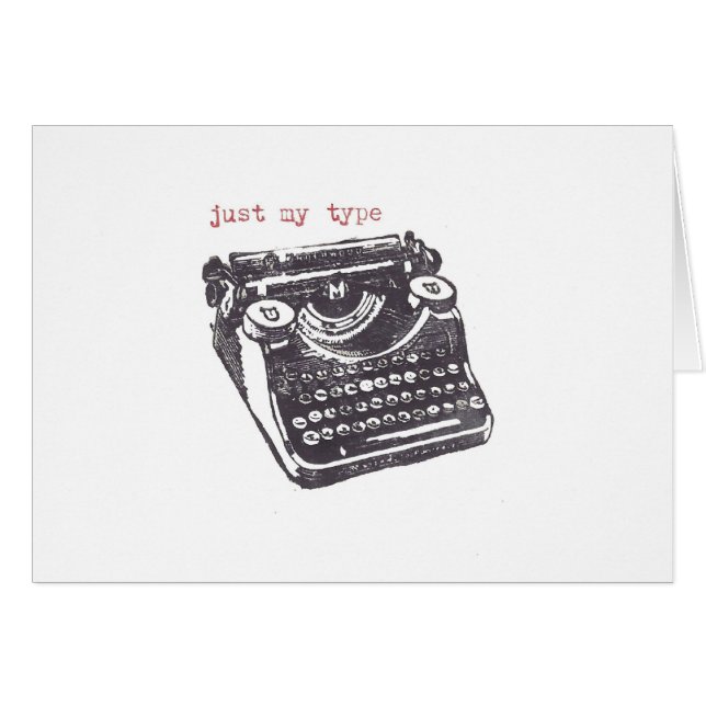 Cartão "apenas meu tipo " (Frente horizontal)