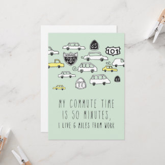 Cartão Apenas no Silicon Valley Greeting Card: Commute