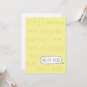Cartão Apenas no Silicon Valley Greeting Card: Valley Spe