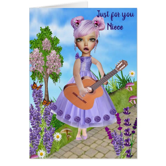 Cartão Apenas para Niece (Kid): (Frente)