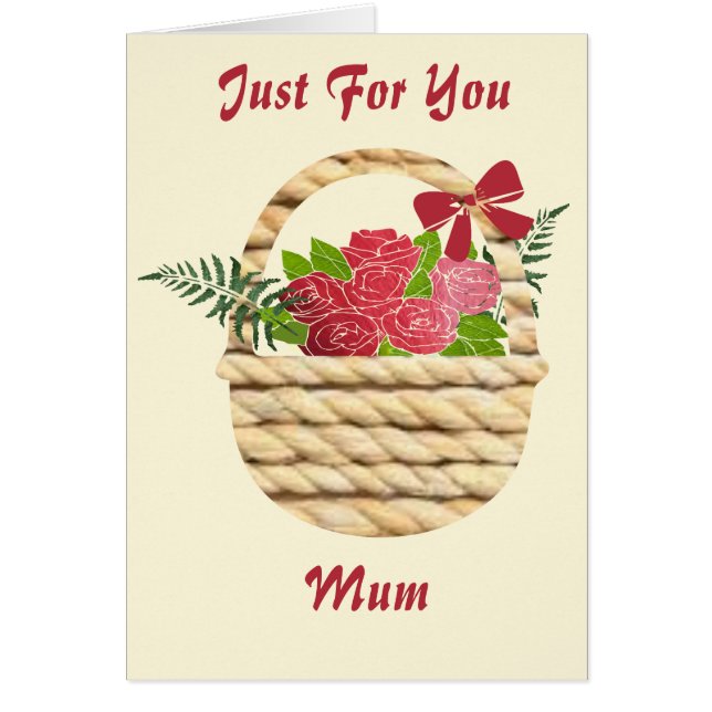 Cartão Apenas para sua Mãe (Frente)