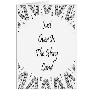 Cartão Apenas sobre na terra da glória