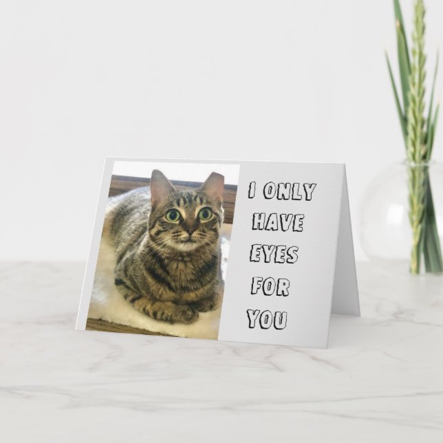 CARTÃO APENAS TENHA "OLHOS PARA VOCÊ" AMOR ANIVERSÁRIO (Frente)