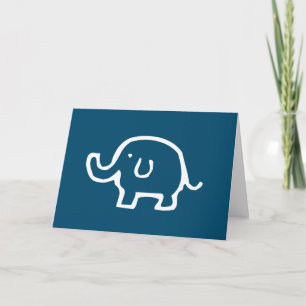 Cartão Apenas um Elefante Branco