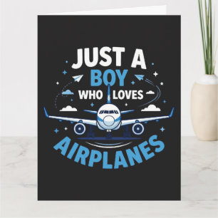 Cartão Apenas um menino que ama aviões