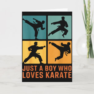 Cartão Apenas um menino que ama Karate Artes Marciais Kar