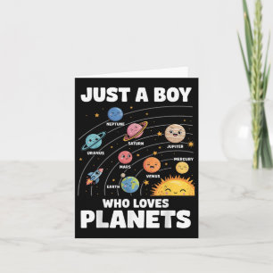 Cartão Apenas um menino que ama planetas Ciência do Siste