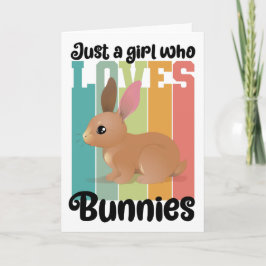 Cartão Apenas uma garota que ama Coelhinhos da Páscoa Coe