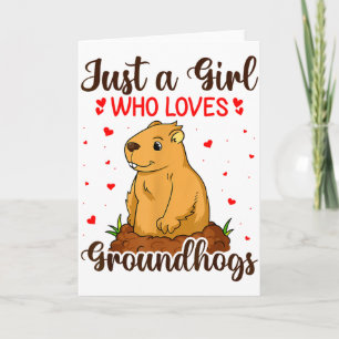 Cartão Apenas Uma Garota Que Ama Groundhog, Groundhog Eng
