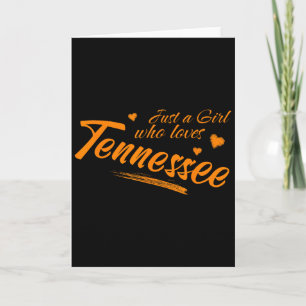 Cartão Apenas Uma Garota Que Ama Tennessee, Feminino Fofo