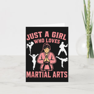 Cartão Apenas Uma Menina Que Ama Artes Marciais Karate Ju