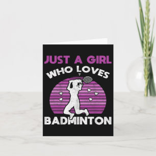 Cartão Apenas Uma Menina Que Ama Dminton Team Women Dmint