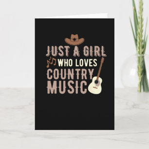 Cartão Apenas Uma Menina Que Ama Música De Campo