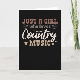 Cartão Apenas Uma Menina Que Ama Música De Campo