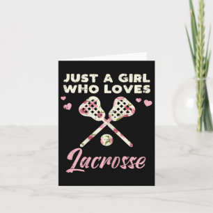 Cartão Apenas Uma Menina Que Ama O Jogador De Lacrosse La
