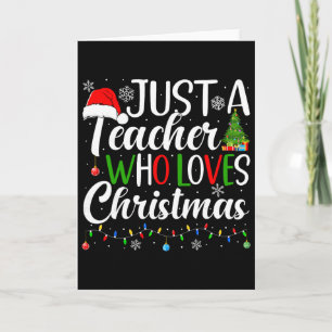 Cartão Apenas Uma Professora Que Ama O Natal Natal Engraç