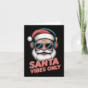Cartão Apenas Vibrações de Papai Noel Engraçado Cultura P