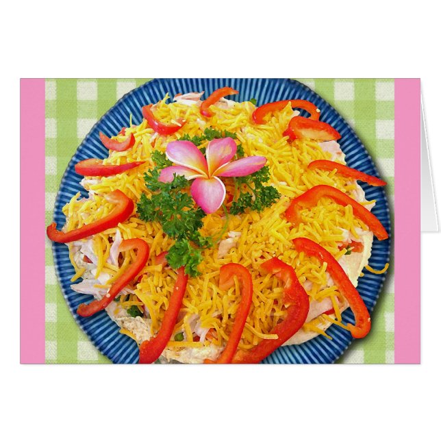 Cartão Apetista Tropical Com Flor De Plumeria De Frangipa (Frente Horizontal)