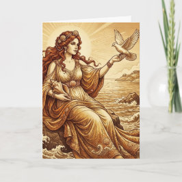 Cartão Aphrodite Greek Goddess Greeting Card