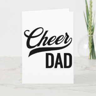 Cartão Aplaudir Pai Vermelho E Preto Branco Cheerleading