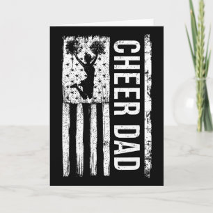 Cartão Aplaudir Papai Cheerleading Bandeira Americana Dia