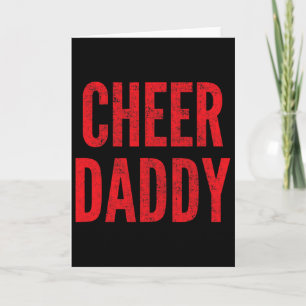 Cartão Aplaudir Papai Cheerleading Pai Vermelho Pais Comb