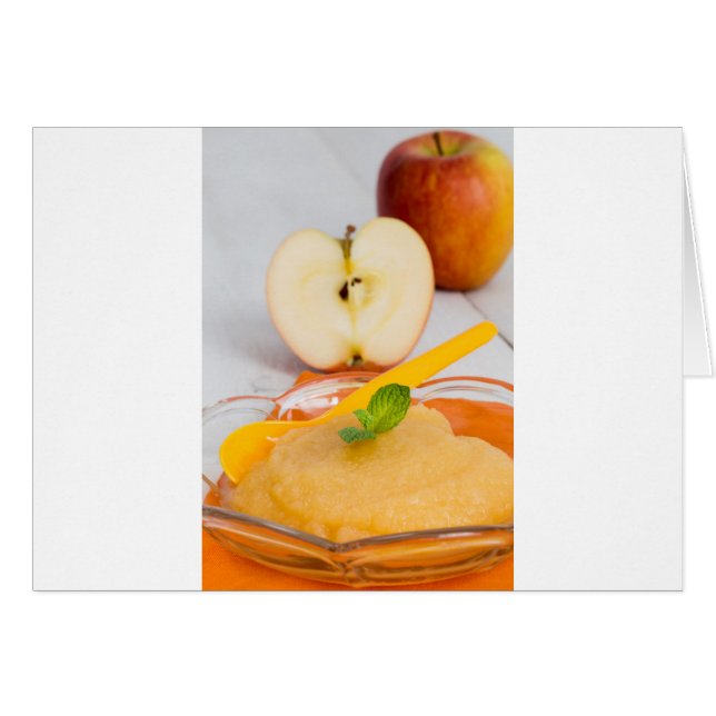 Cartão Aplausos com canela e colher de laranja (Frente Horizontal)