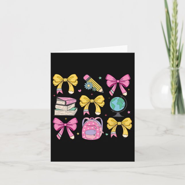 Cartão Aplicativo de Professores de Arco Rosa Coquette Fi (Frente)