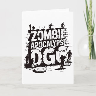 Cartão Apocalipse Zumbi Dgc Divertido Amante de Disc Golf