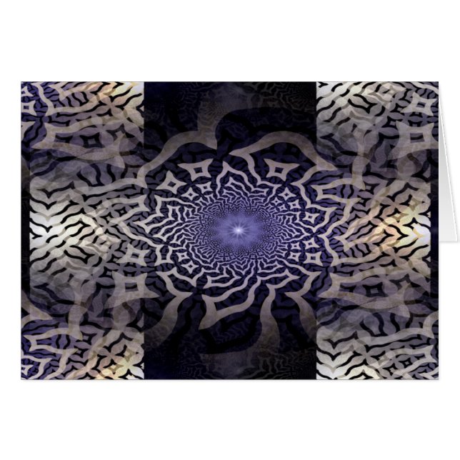 Cartão APOFISIS - decoração fractal | violeta negra (Frente Horizontal)