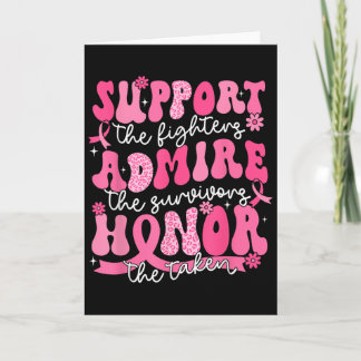 Cartão Apoiar Admire Honor Conscientização do Câncer de M