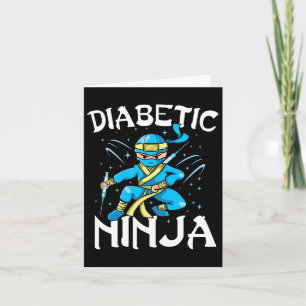 Cartão Apoiar Ninja Diabético T1d Conscientização do Diab