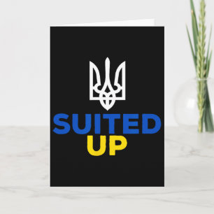 Cartão Apoie a Ucrânia Este é o Meu Terno Bandeira da Ucr