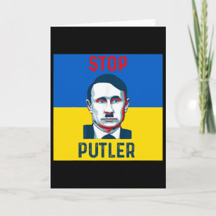 Cartão Apoie a Ucrânia Pare Putler