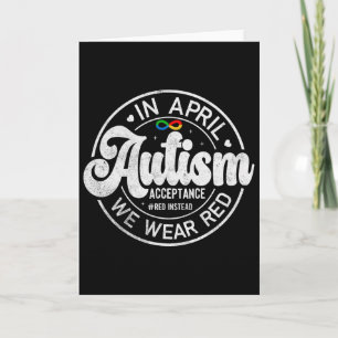 Cartão Apoio à Consciência e Aceitação do Autismo em vez 