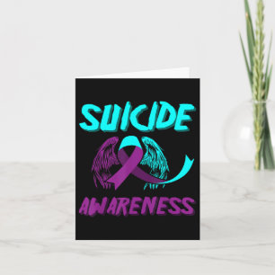 Cartão Apoio à Consciência Suicida Asas Suicidas Prevençã