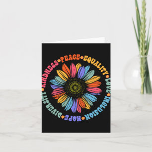 Cartão Apoio à Paz Mundial Tipo de Roupa Floral de Girass