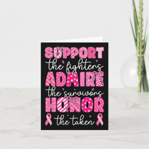 Cartão Apoio ao cancer de mama Admire Honra Cancer A