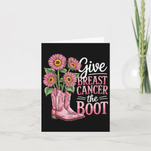 Cartão Apoio ao cancer de mama Boot Engraçado
