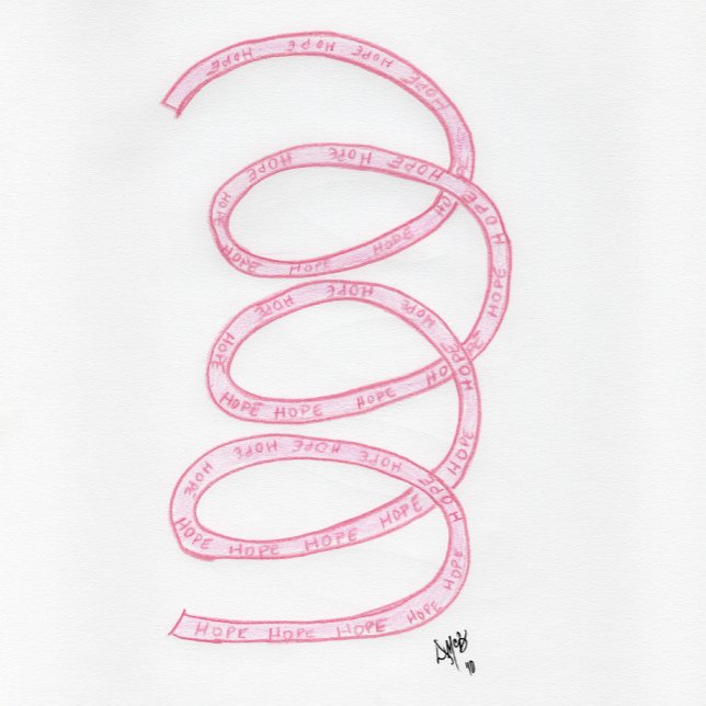 Cartão Apoio ao cancer de mama - Placa Eterna de Primaver (Criador carregado)