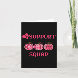 Cartão Apoio ao cancer de mama Squad - Pumpkins rosa Xadr