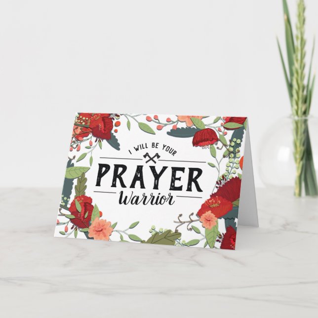 Cartão Apoio ao Câncer, Religioso, Sou seu Guerreiro da O (Frente)
