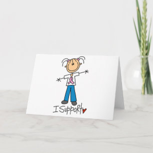 Cartão apoios ao cancer de mama e presentes