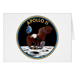 Cartão Apollo 11 insígnia