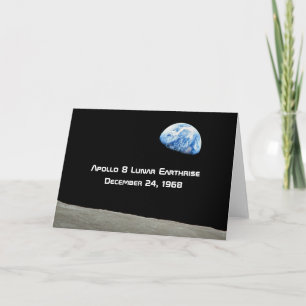 Cartão Apollo 8, 50º aniversário do Lunar Earthrise